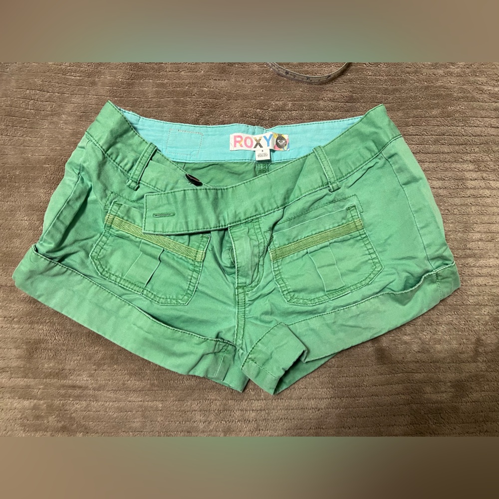 Roxy Mint Green Casual Shorts